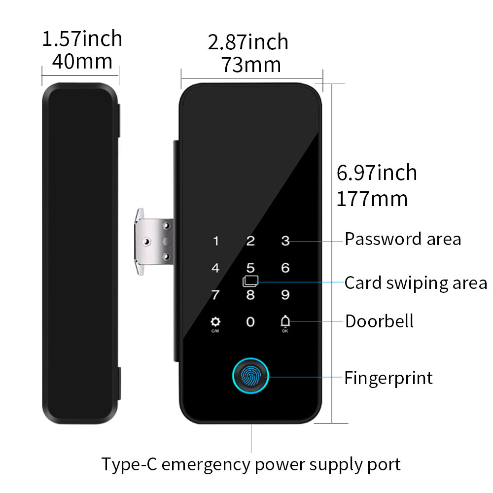 B16 Tuya APP Bluetooth Glass D – обзор и цена Glass Door Hinge