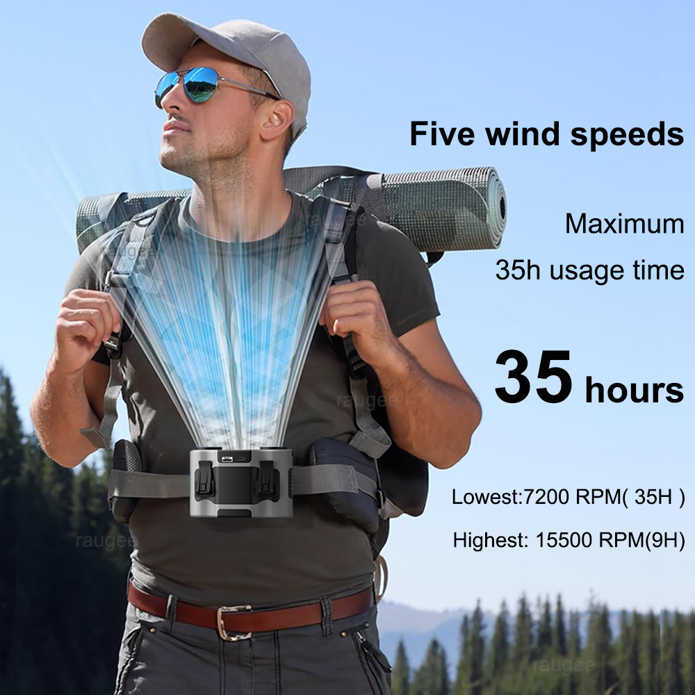 20000mAh Waist Fan Portable Ou – обзор и цена Timer Dual Outlet