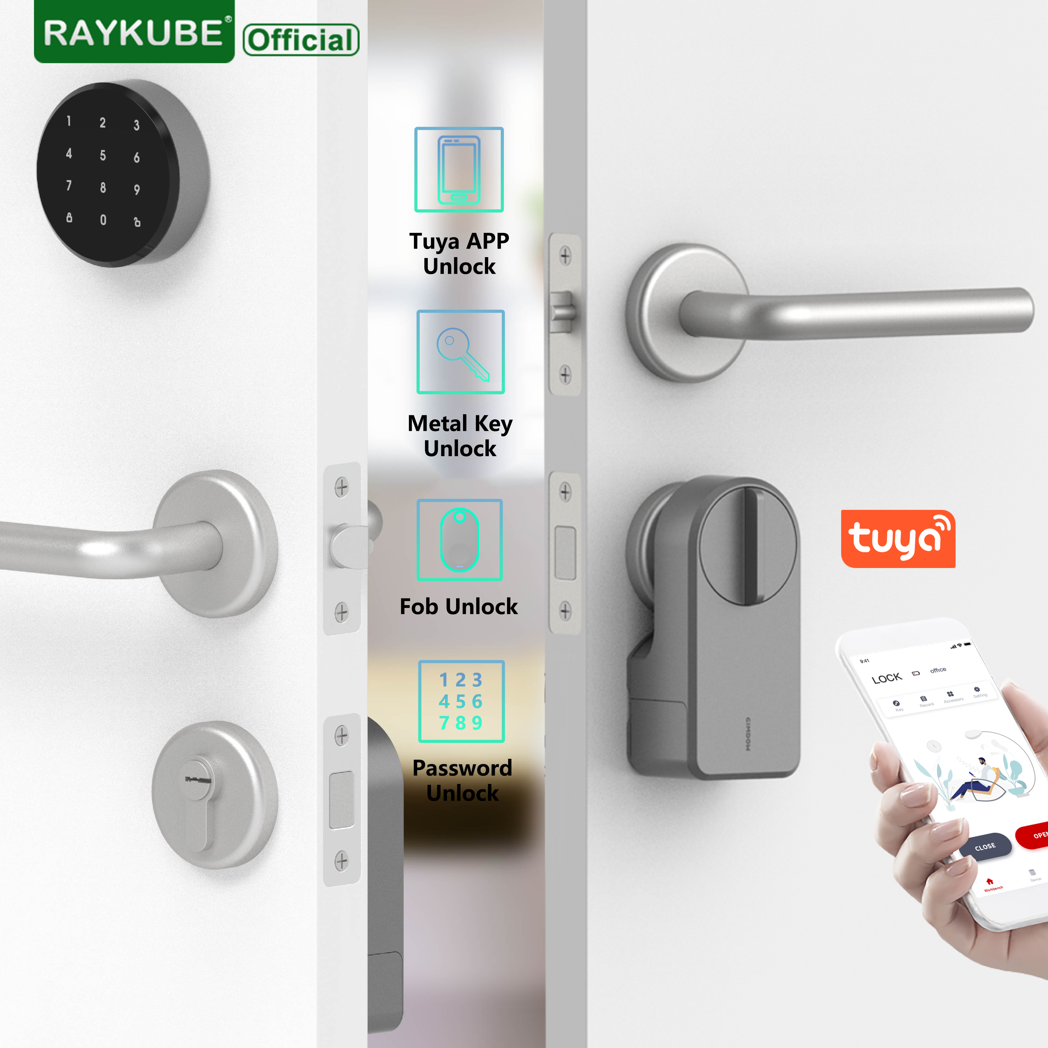 RAYKUBE A1 Pro Tuya BEL Smart  – обзор и цена Glass Door Hinge