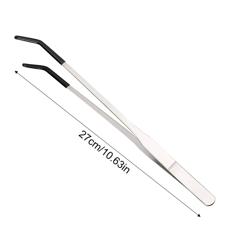 2pcs Bent Tip Tweezers For Cra – обзор и цена Feeding Tong Stainless