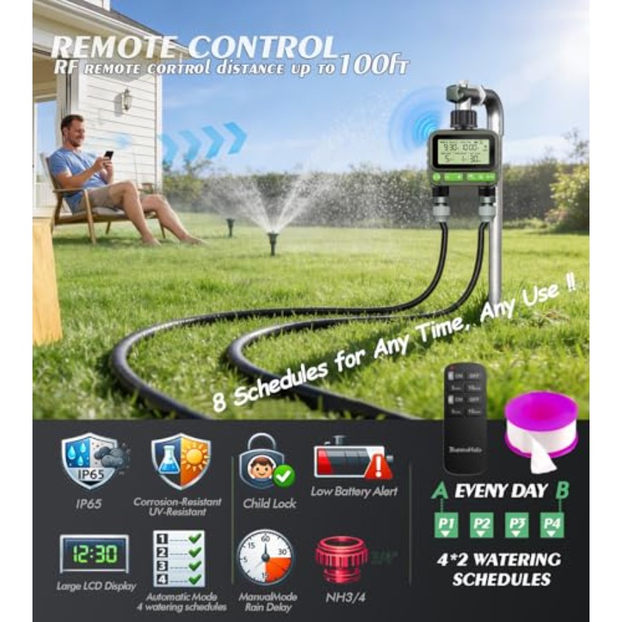 Smart Sprinkler Timer for Lawn – обзор и цена Timer Dual Outlet