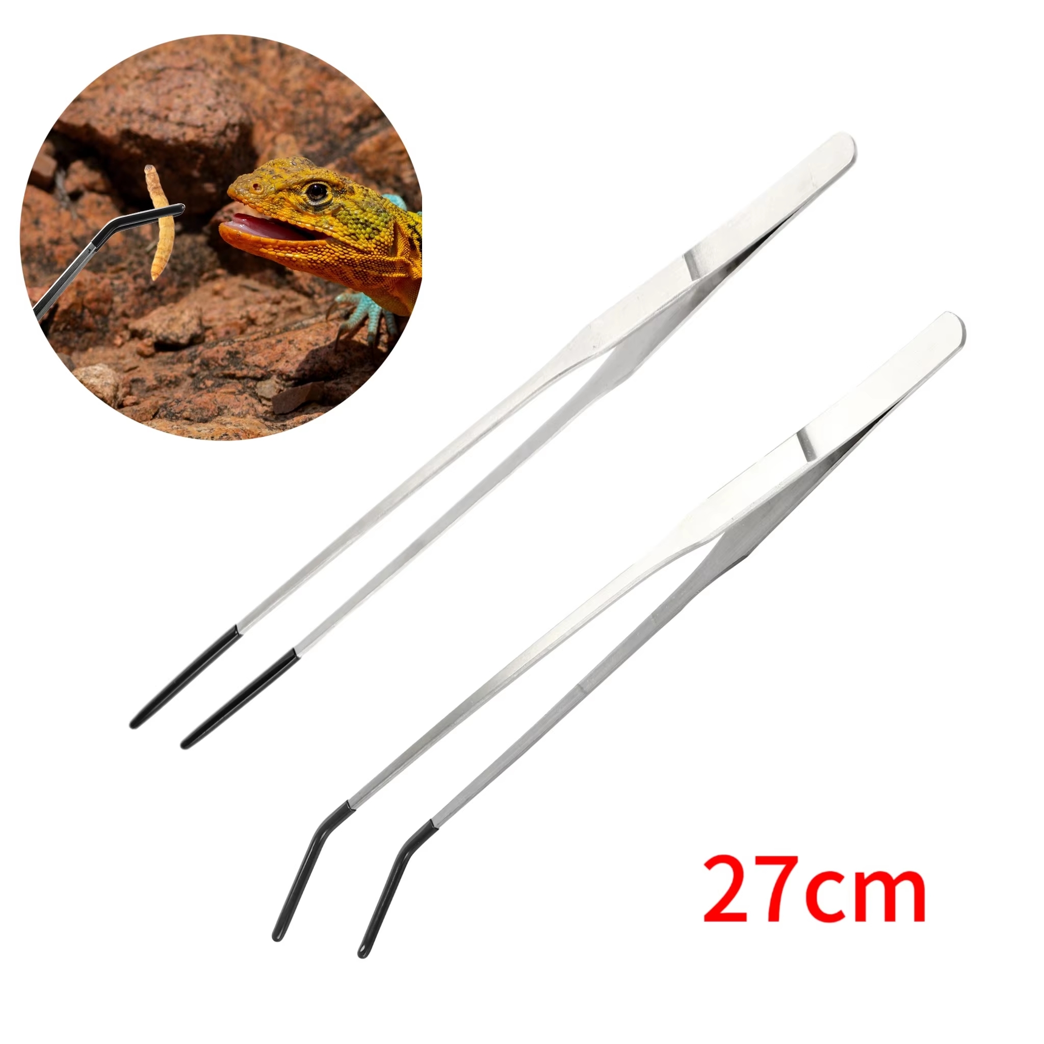 Stainless Steel Reptile Feedin – обзор и цена Feeding Tong Stainless