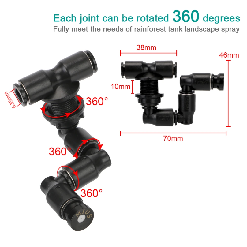 360° Adjustable Spray Nozzle S – обзор и цена Misting Nozzle Reptile