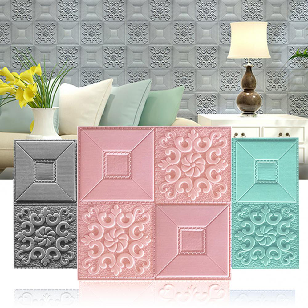 10pcs 3D Tile Brick Wall Stick – обзор и цена Pvc Panel Background