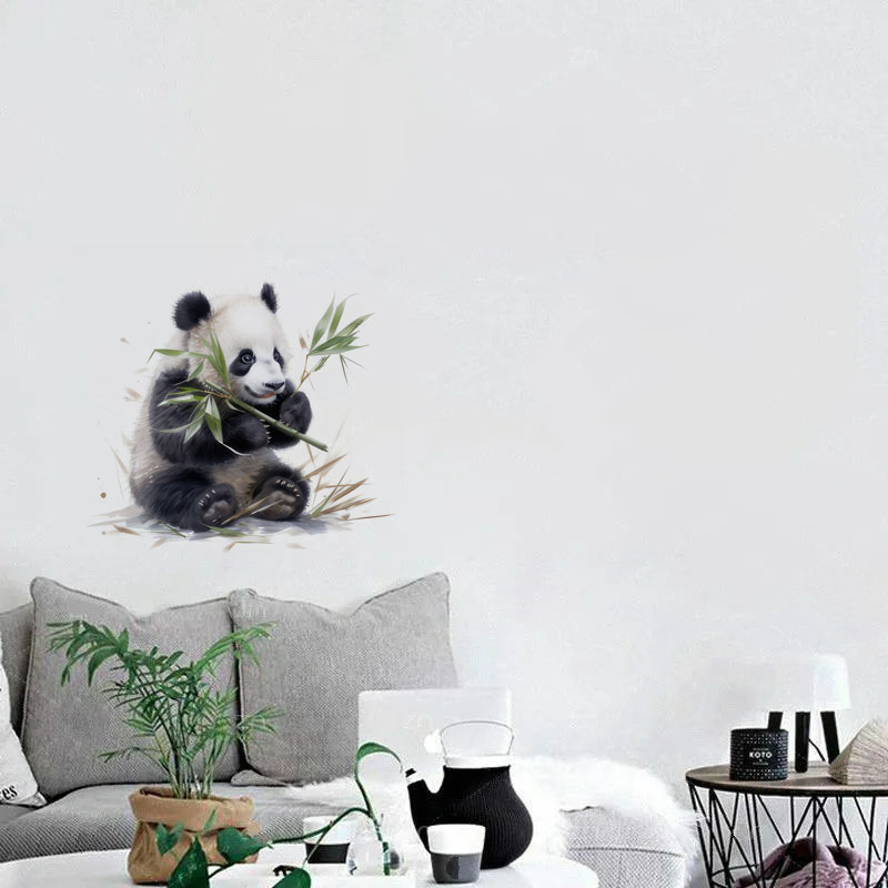 C76# Watercolor panda wall sti – обзор и цена Pvc Panel Background
