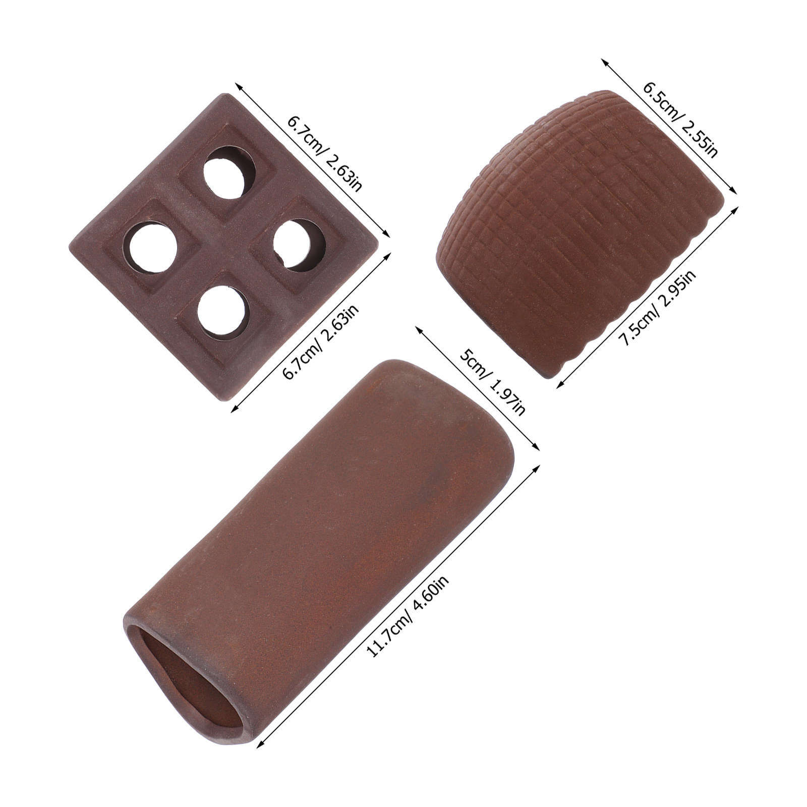 3Pcs Aquarium Decorative Rocke – обзор и цена Hide Cave Ceramic